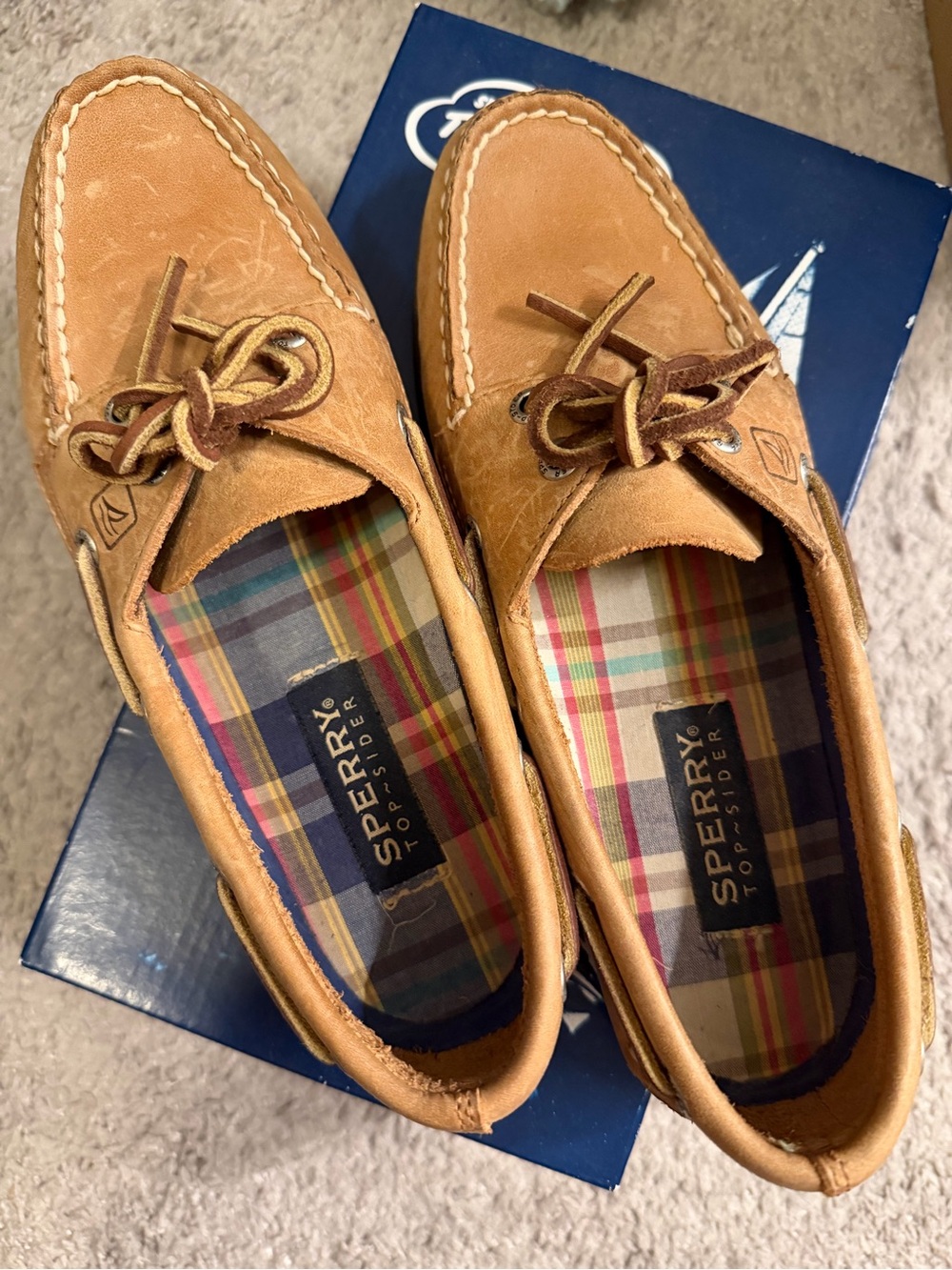 Sperry Authentic Original Boat Shoe in nutmeg like new